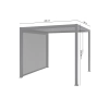 Zestaw Pergola ogrodowa tarasowa aluminiowa NORDVIC Skyline 3 x 3 m Antracyt + Roleta 3 m